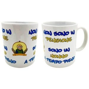 Tazza mug ceramica "Non sono in pensione.. sono un nonno a tempo pieno" - Borgi Cioccolateria Lindt