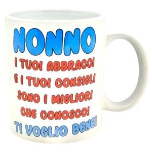 Tazza mug ceramica - Nonno i tuoi abbracci - Borgi Cioccolateria Lindt