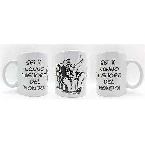 Tazza mug ceramica "Sei il nonno migliore del mondo" - Borgi Cioccolateria Lindt