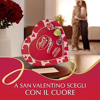 Scatola a cuore con Lindor assortiti 178g - Borgi Cioccolateria Lindt